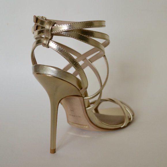 NWT BURBERRY LEATHER STRAPPY SANDALS - Picture 8 of 11